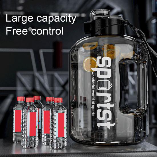 1.7/2.7L Sports Water Bottle with Straw Large Capacity Leakproof Portable Lightweight Outdoor Cycling Gym Fitness Travel Drinking Cup