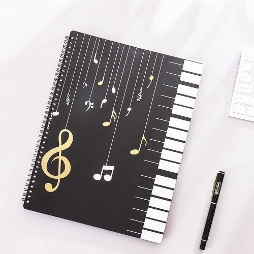 Writable A4 Size Music File, 30-Page Pockets, Holds up to 60 Sheets, Foldable Music File, Perfect for Organizing and Storing Music Files, Choir Music,