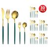 Stainless Steel 30-Piece Tableware Steak Knife, Fork and Spoon 5 Main Pieces Tableware Suit