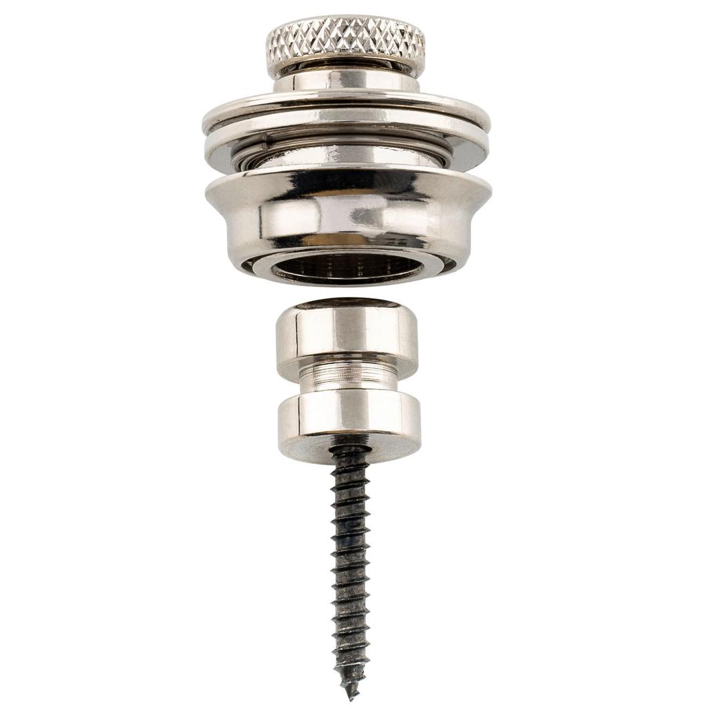 Musiclily Pro Stahlgitarrengurt mit Sicherungsstiften für E-Gitarren und Bässe, Nickel (2er Set)