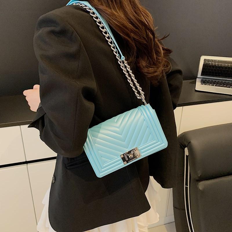 Sac à bandoulière de mode haut de gamme, sac à chaîne rétro losange d'été, sac messager polyvalent