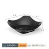 Black Melamine Dipping & Snack Dish with 2-3 Compartments