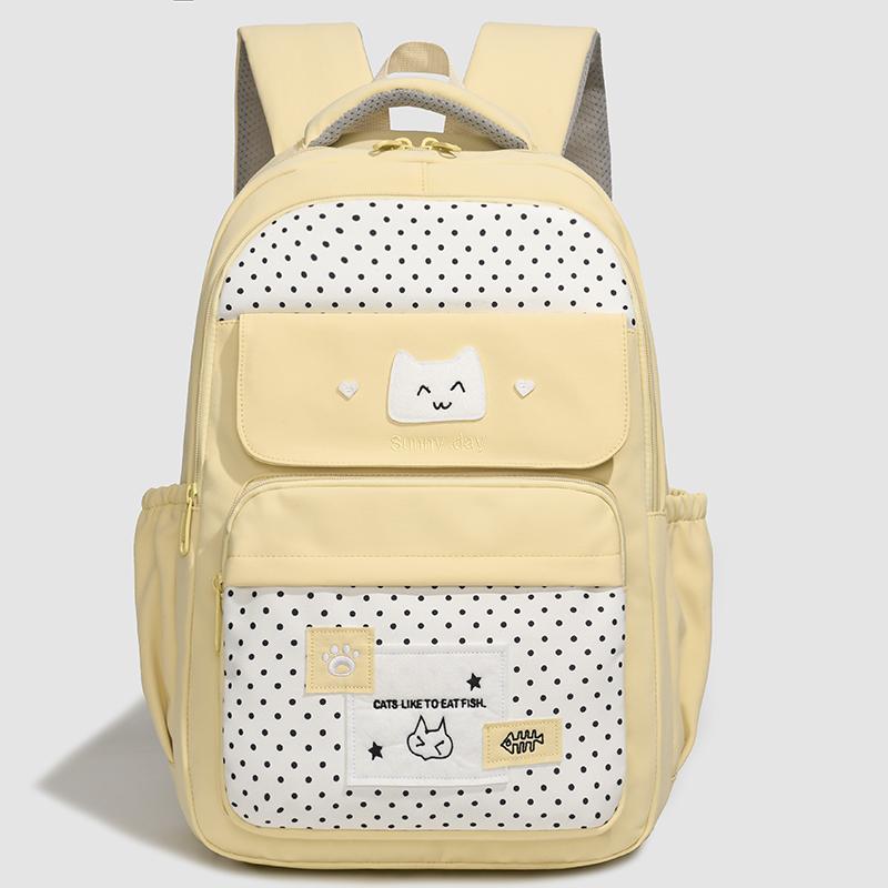 College Style Student Schoolbag Color Block Women's Lightweight Large Capacity Backpack