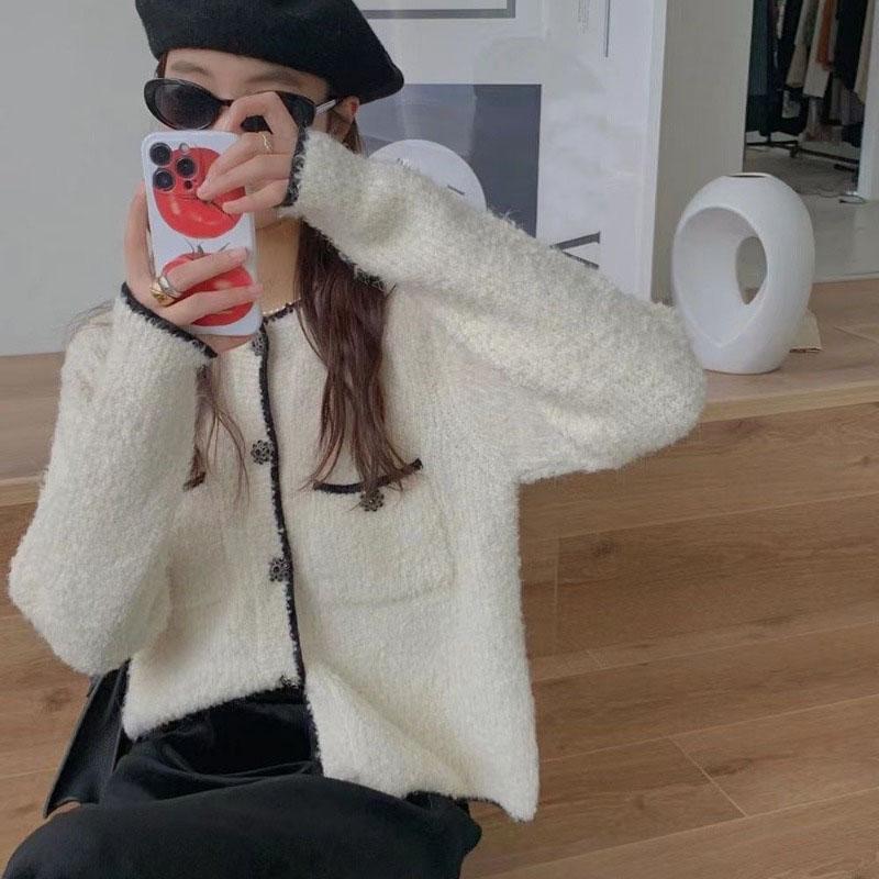 French Fragrant Short Cardigan Coat Women Spring 2023 High End Celebrity Temperament Spring and Autumn Sweater Cardigan Female