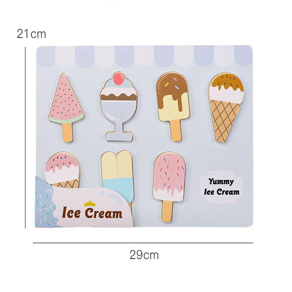 The American ice cream board toy consists of 7 ice creams of different colors and shapes