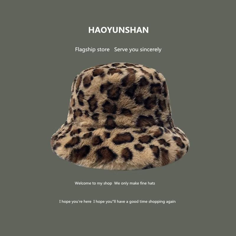 Korean Short Plush Fisherman Hat Thickened In Autumn and Winter Warm Versatile Bucket Hat Japanese Face-showing Small Basin Hat