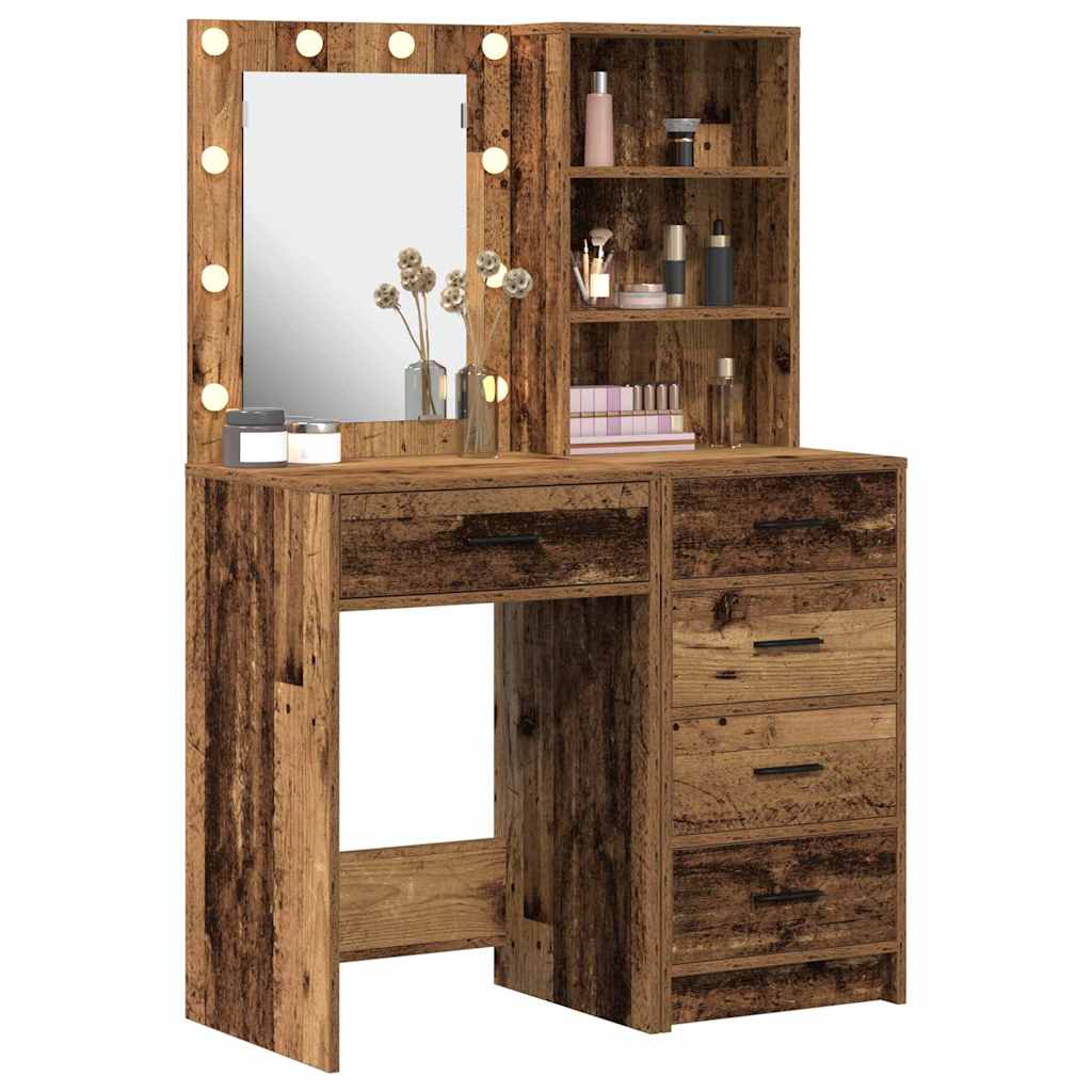 Makeup Table 2 pcs Brown 50 x 41 x 135 cm Particleboard