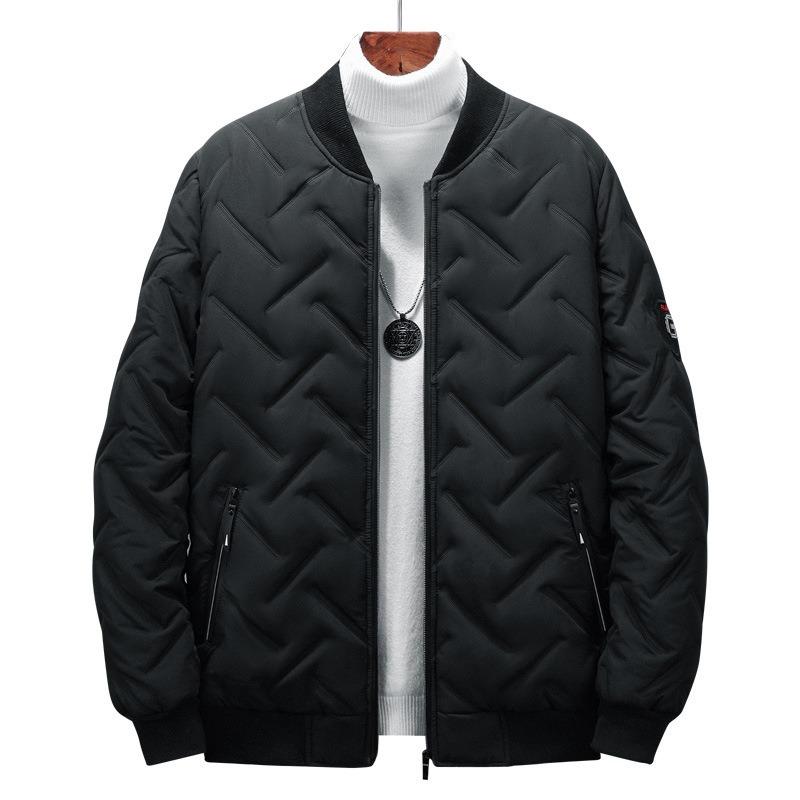 Winter Baseball Collar Padded Coat Men's Thickened Warm Loose Padded Jacket Jacket Pressed Cotton Is Often Available In Stock