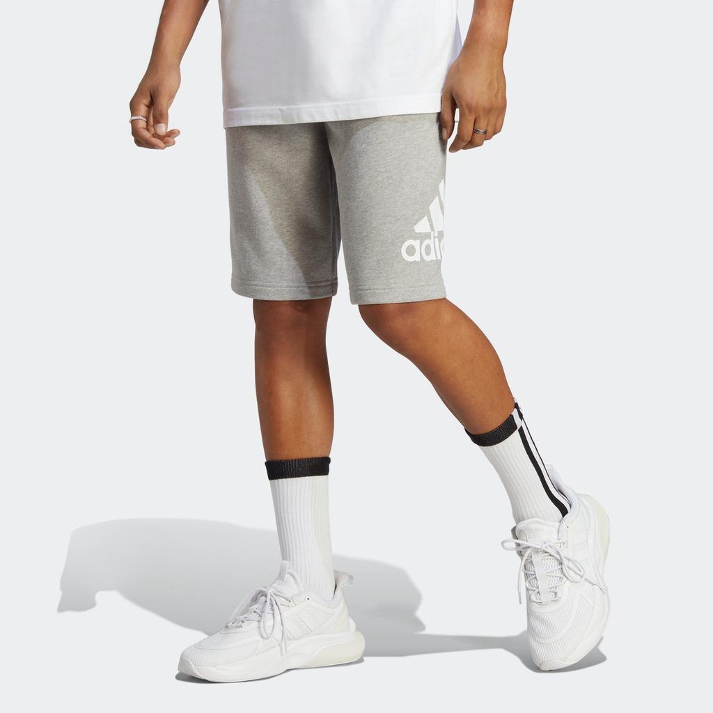 Adidas Essential Casual Shorts Men's Medium Heather Gray IC9403