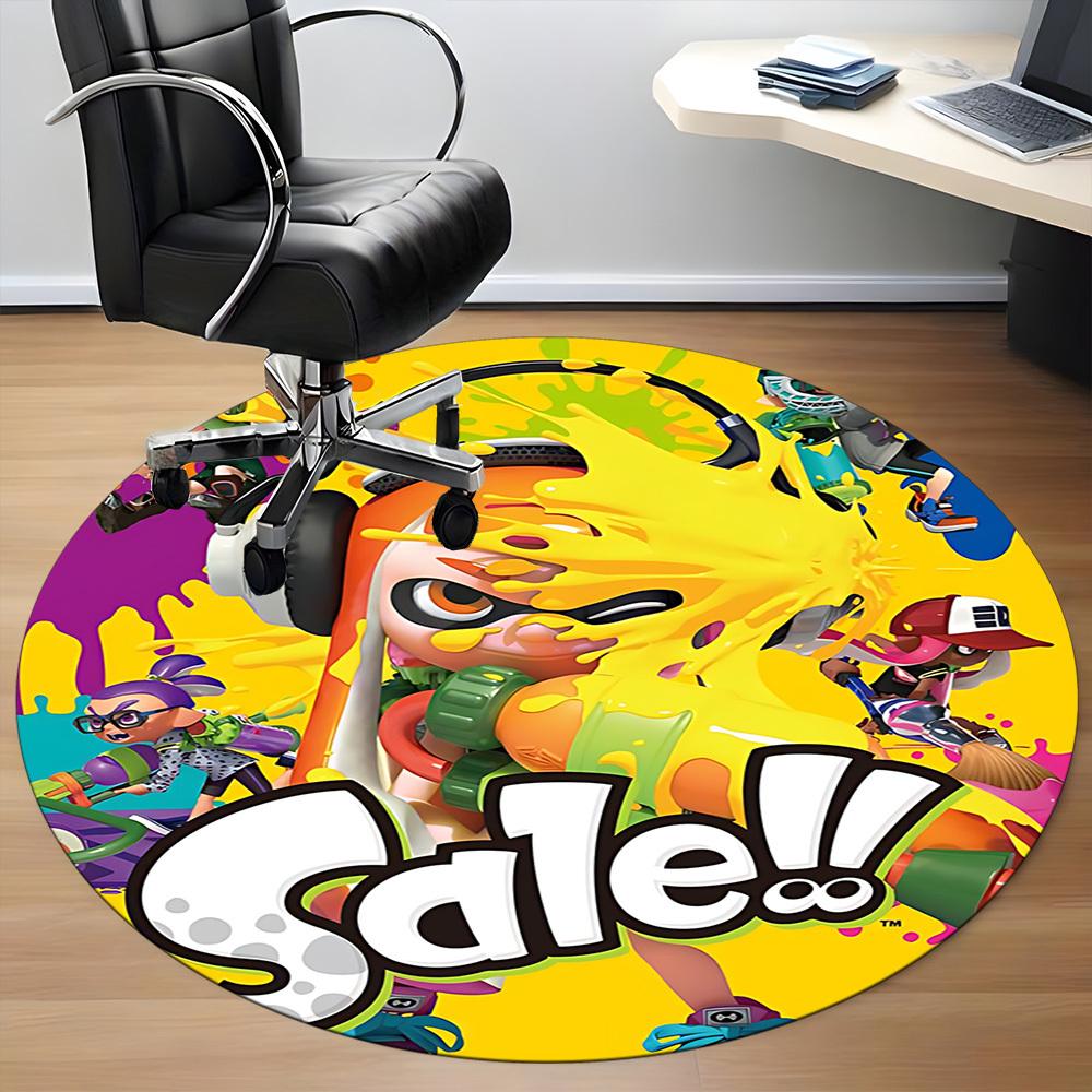 1pc Splatoon Office Round Area Rug, Under Office Chairs Bedroom Living Room Home Decor, Room Deco, Available In Various Sizes282