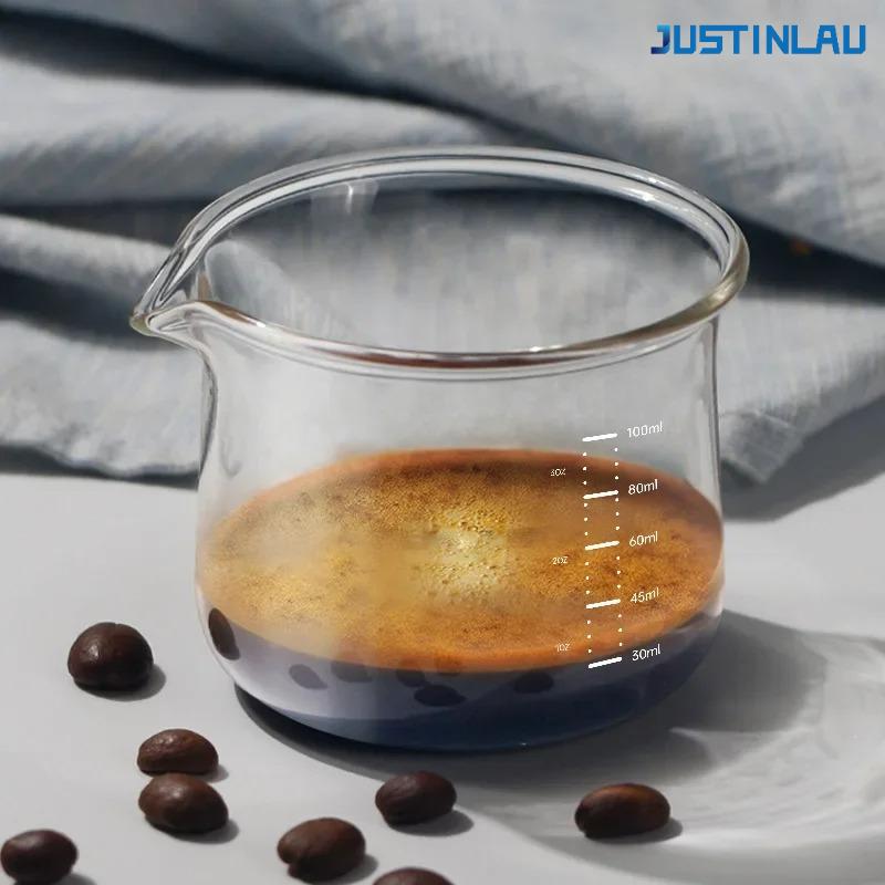  100ml Transparent Glasses with Scale Measuring Cup Coffee Extraction Cup Glass Milk Cups Professional Barista Tools