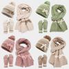 Winter Koreanischer Stil Schmetterling Schleife Hut Schal Handschuhe Set Für Mädchen Und Frauen