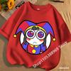 Children Short Sleeve T Shirts The Amazing Digital Circus Anime Cartoon Print Cotton Top Boys Girls Summer Casual Crew Neck Tees