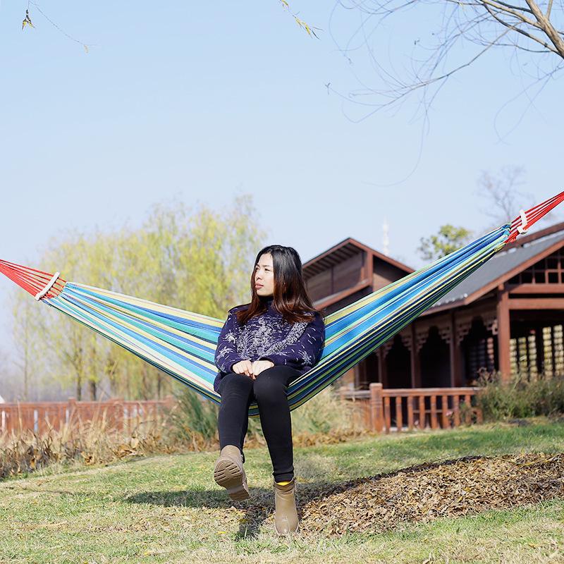 Anti-Rollover Thickened Canvas Hammock - Single/Double for Students & Adults