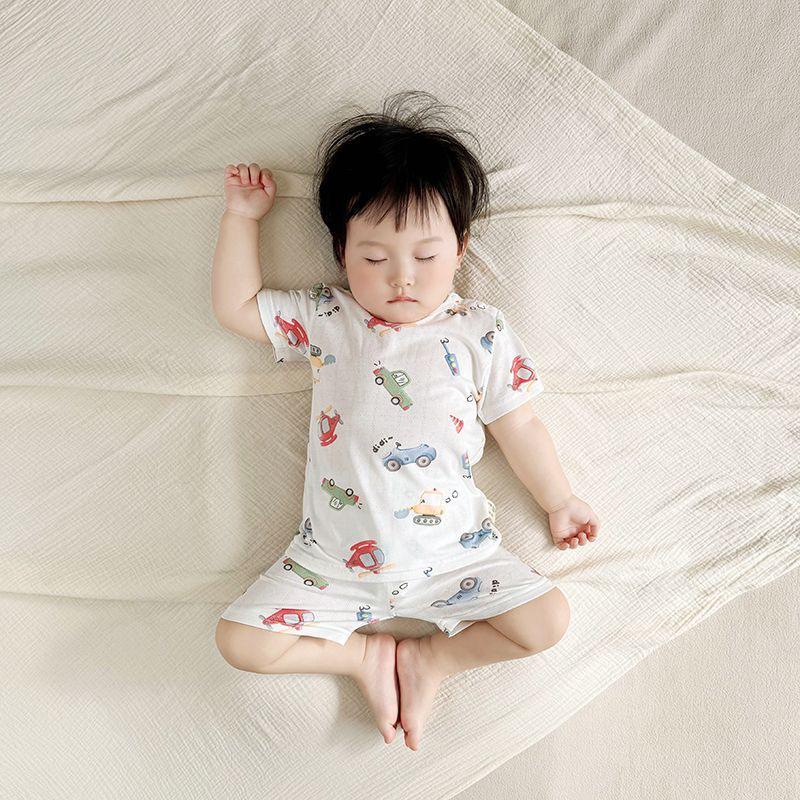 Summer Baby Pajama Set: Short Sleeve & Shorts for Infants