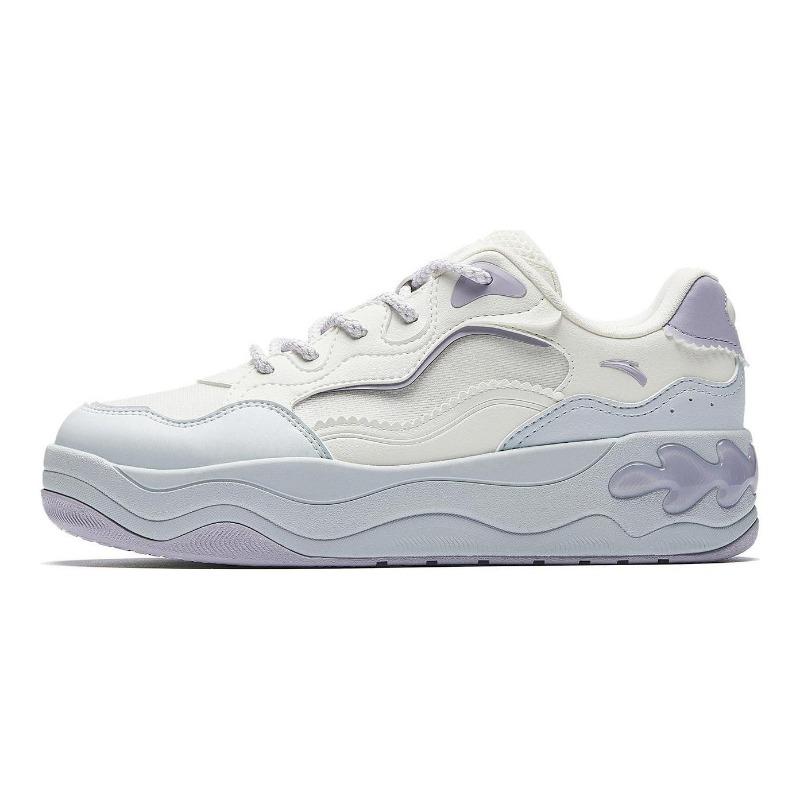 Anta Haicao 3.0 women low-top skate shoes white grey mesh breathable elastic thick sole lightweight trendy versatile 922628011-4 39