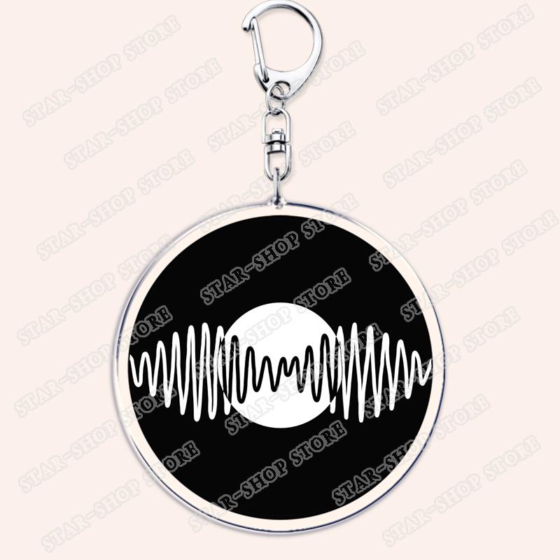 Aesthetic Indie Red Record Music Keychains for Women Accessories Bag Retro Vinyl Label Player Key Chain Fans Gifts Keyrings