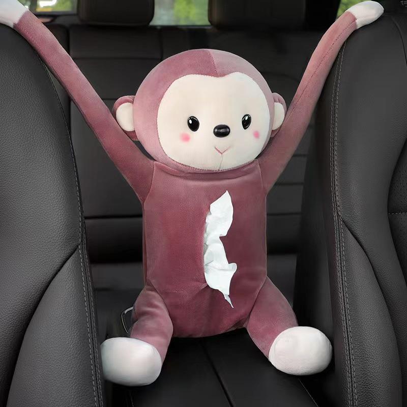 

Cute Cartoon Car Armrest Tissue & Trash Box: Dual-Function Car Interior Decor