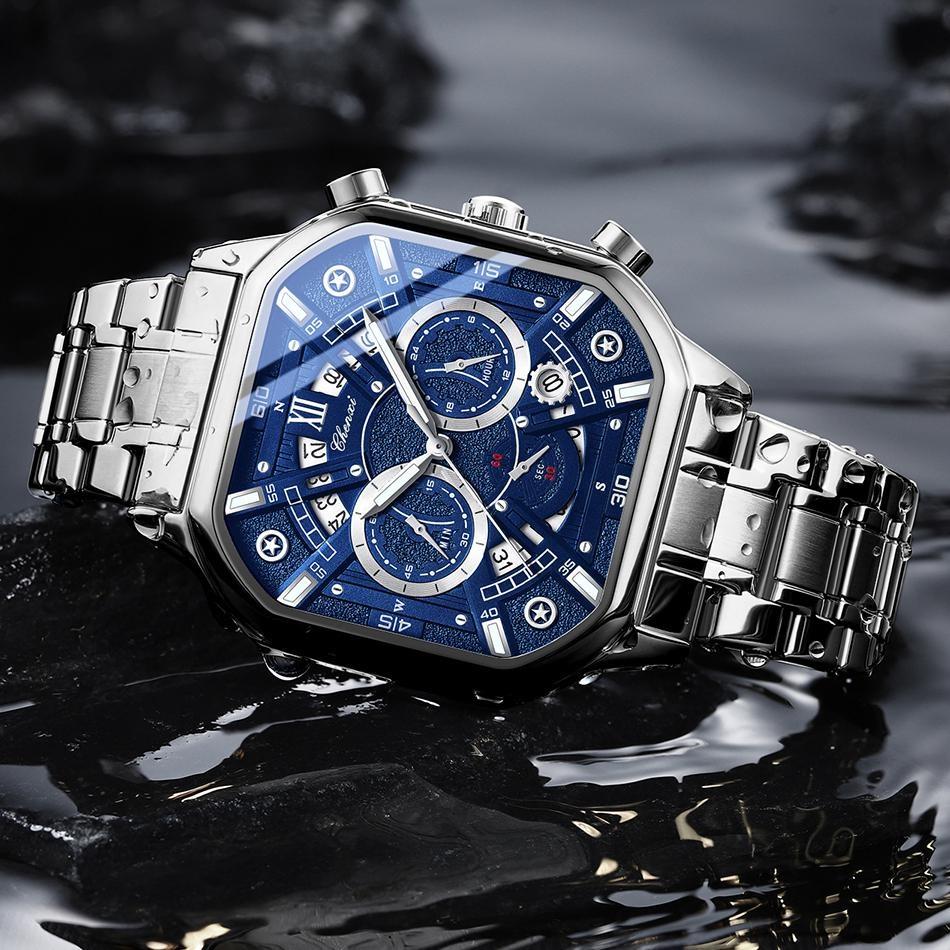 CHENXI Men Multifunction Quartz Watches Chronograph Waterproof Fashion Calendar Men's Luminous Watch