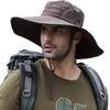 Summer Mountaineering Fishing Hat Men's UV Resistant Fisherman Hat Large Brim Outdoor Work Sun Protection Hat Visor