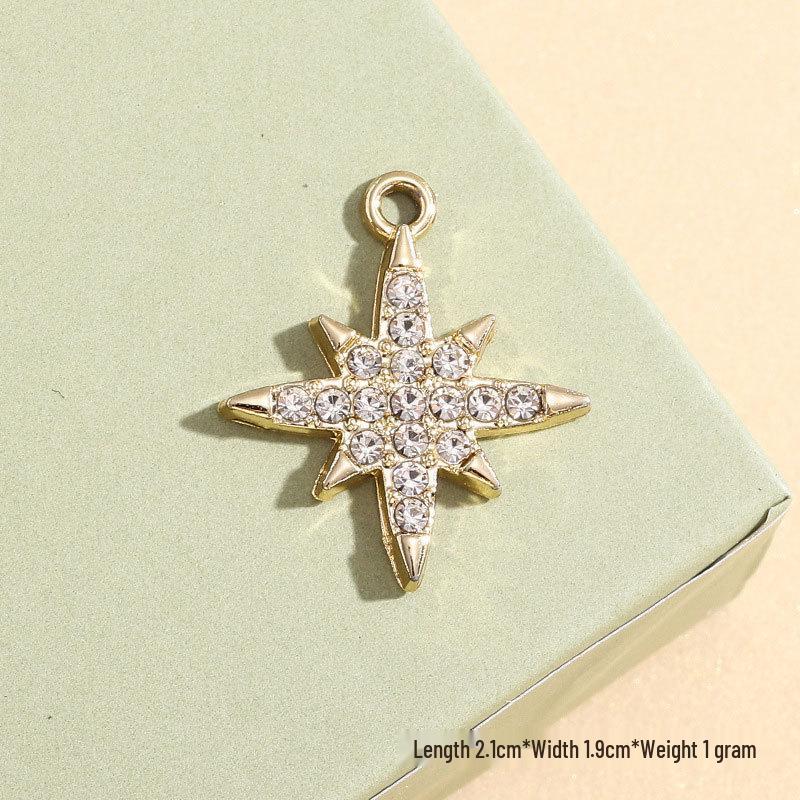 Snowflake Rhinestone Charm Pendant for DIY Jewelry: Christmas Alloy Accessory for Women’s Bracelets, Necklaces, and Earrings