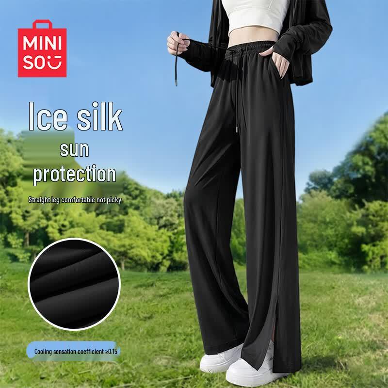 MINISO Women's Ice Silk Straight-Leg Summer Pants
