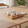 Square Serving Tray Thick with Raised Rim Versatile for Tea Service