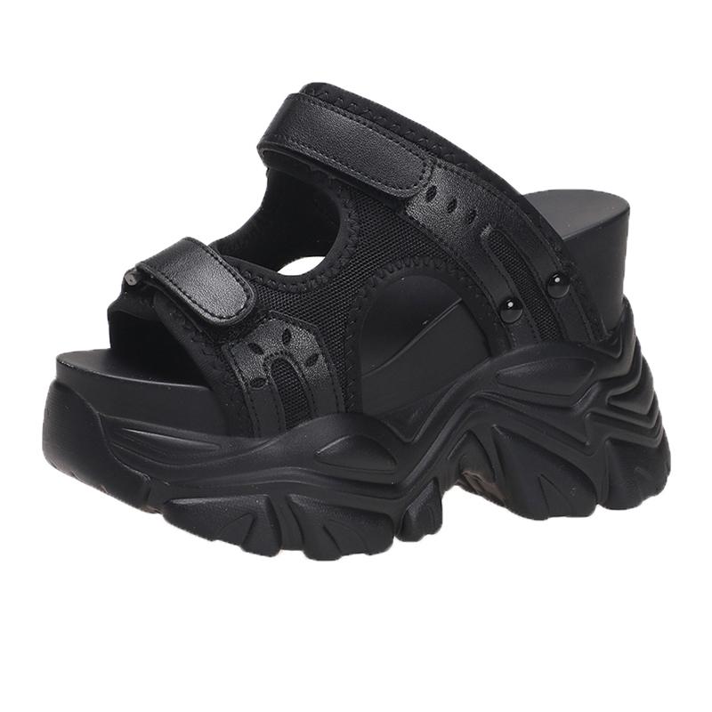 Fashion 10.5CM Chunky Platform Sandals Women 2025 High Heels Sexy Open-toed Sandals Wedge Increased Shoes Ladies Beach Summer Sandalia