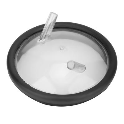 Tapa y Junta de Cubo de Leche de Plástico Transparente para Máquina de Ordeño Tapa Doble Abierta