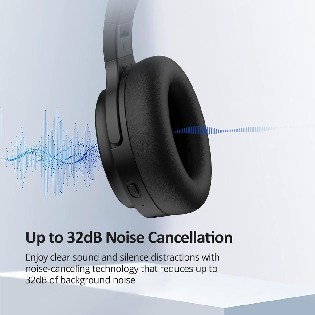 Custom M33 Over Ear Headphones Fast Shipping Noise Cancelling Stereo Sound for Travel Tablet PC LED Battery Indicator