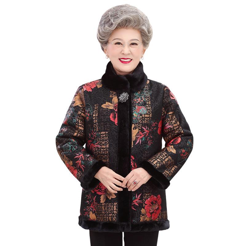 Women's Winter Mink Coat with Velvet Lining – Elegant and Fashionable for Middle-Aged and Elderly Women