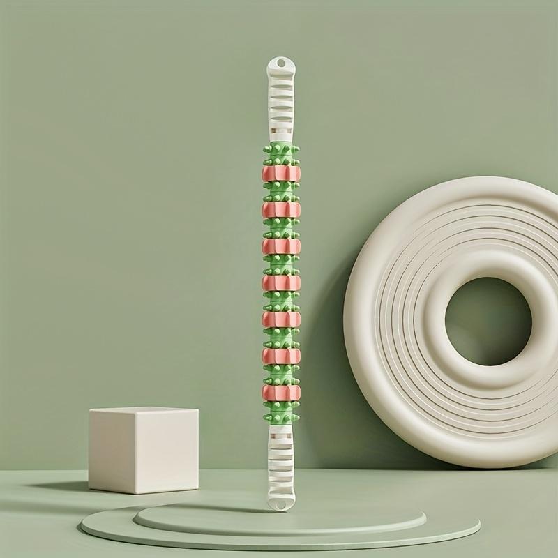 1pc Ergonomic Handheld Massage Roller Stick – Deep Tissue Muscle Relief for Neck, Shoulders, Back & Legs – Yoga & Fitness Recovery Tool, PP Material