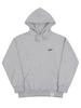 [Unisex] Baseball Black Logo Embroidered Hoodie_Gray