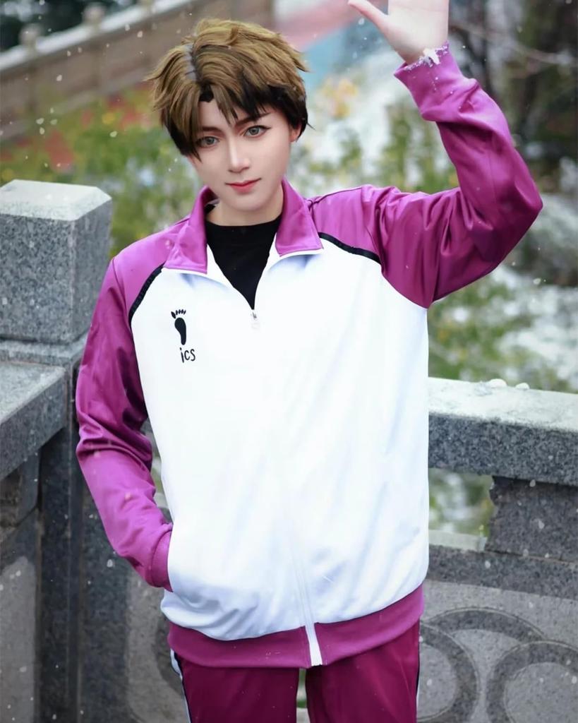 Shiratorizawa Academy Cosplay Jersey Wakatoshi Satoru Kenjiro Shion Eita Hayato Taichi Kaji Washizho Cosplay Langarm Student Unisex Kostüm [Kanzu