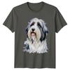 Cute Bearded Collie Dog Portrait TShirt Dog Breed Tee
