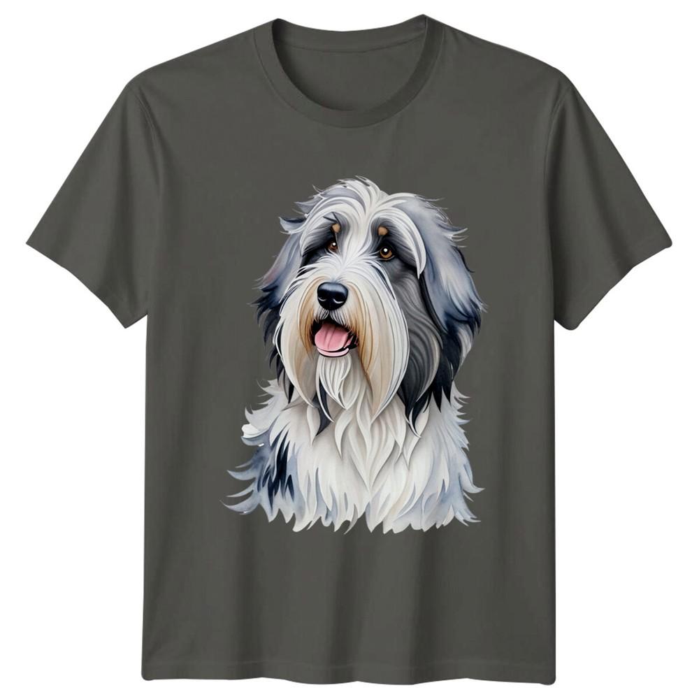 Cute Bearded Collie Dog Portrait TShirt Dog Breed Tee