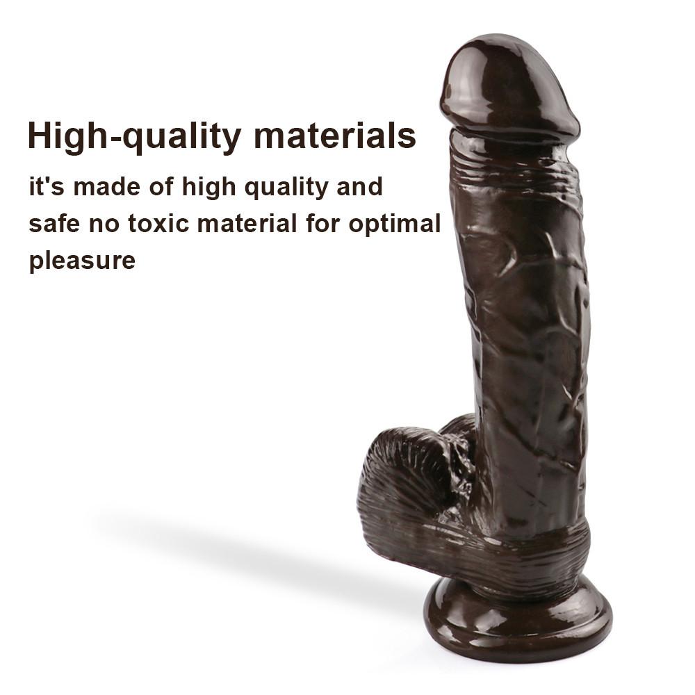 Brown Soft Penis Huge Big Dildo Realistic No Vibrator Suction Cup Sex Toys for Women Female Masturbation Adults Shop