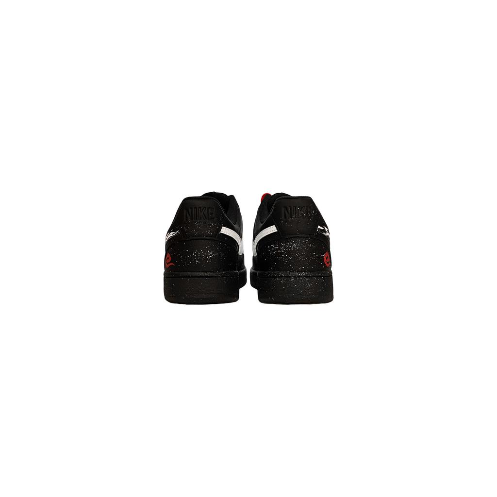 Nike Court Vision Low Cushioning Low Top Skateboard Shoes Unisex Black Red DH2987-002(Team49-)