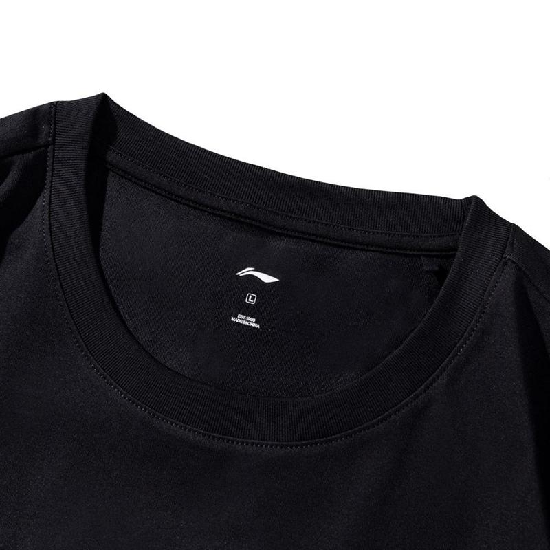 Li Ning American Style Loose Fit Round Neck Short Sleeve T-Shirt Comfortable Striped Shorts Casual Sports Suit Unisex Sportswear AHSUA27-2+YAPV001-1