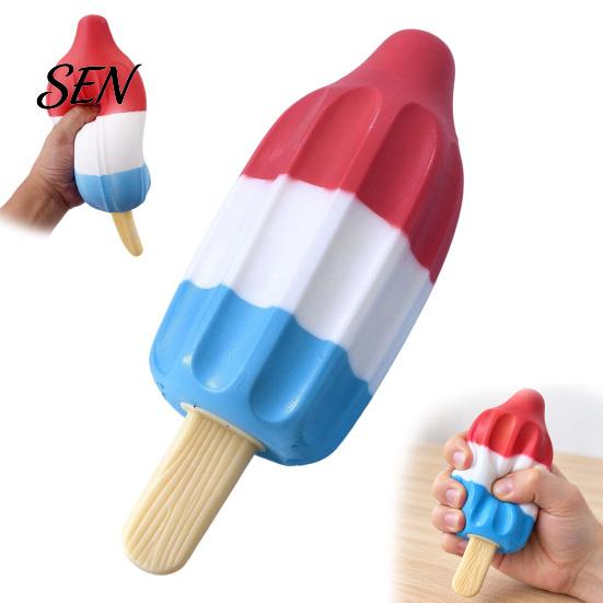 Squishy Toys for Adults Rocket Ice Cream Squeeze Toy, Cute Popsicle Shape Fidget Soft Anxiety Relief Gifts Rebound Stress Ball Relief, Gift Kids Desk