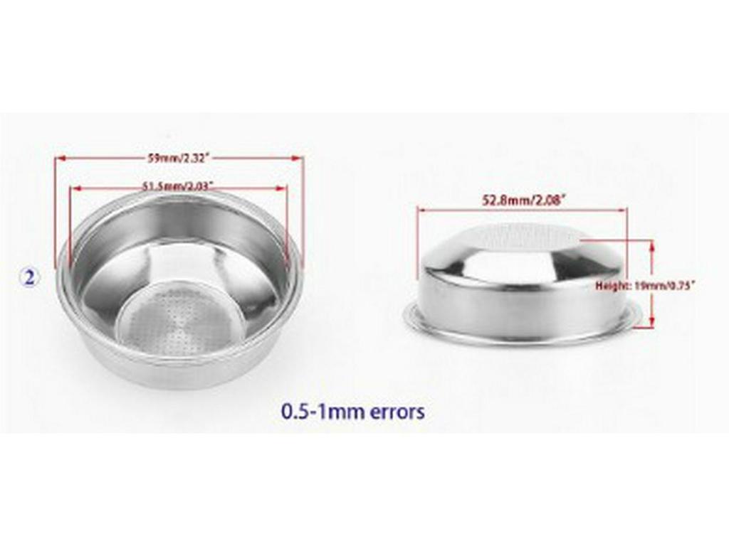 De'Longhi Semi-Automatic Coffee Machine Spare Parts - Stainless Steel Coffee Powder Bowl 51mm for EC5 EC7 EC9
