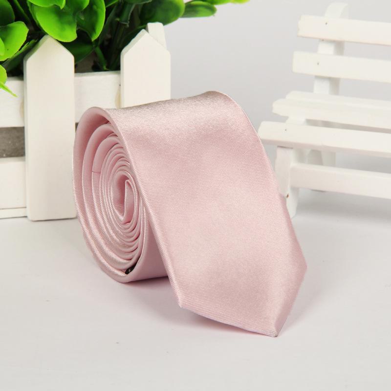 Casual Korean Style Narrow 5cm Solid Color Tie for Men