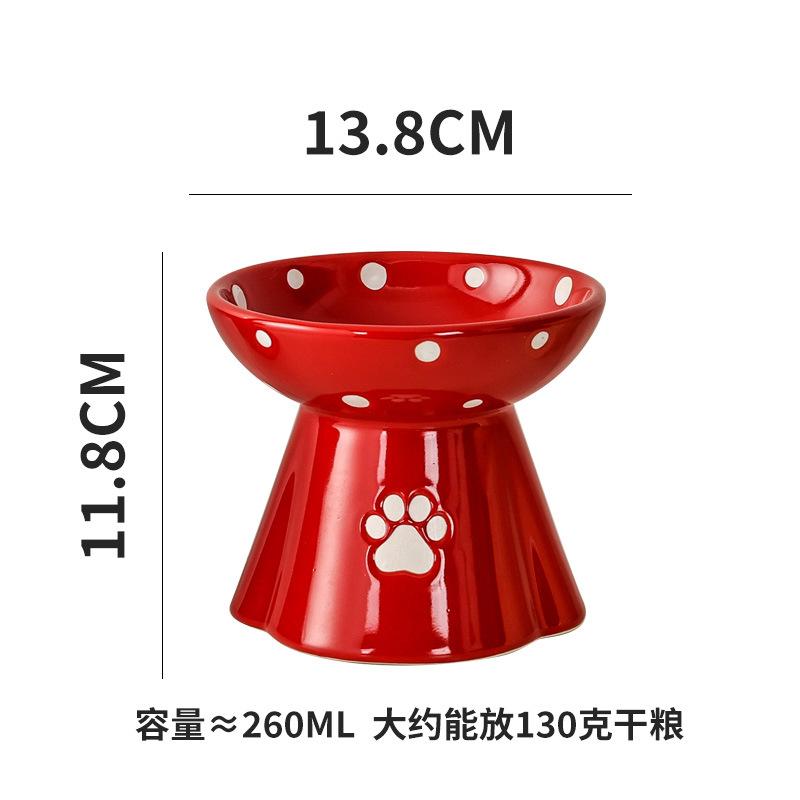 Cat Bowl Ceramic Neck Guard Cat Food Bowl Preventing Dark Chin High Cat Bowl Cat Teddy Dog Bowl Drinking Bowl Pet Food Bowl