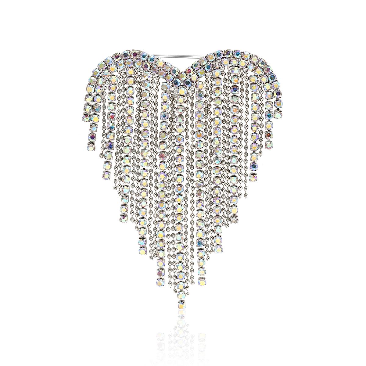 

Модні блискучі китицями любовні брошки для жінок серце шпильки вечірка повсякденний лацкан шпилька аксесуар подарунок багатокольоровий доступний