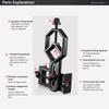 Adaptador para Teléfono Móvil con Soporte de Pinza de Resorte Accesorios para Microscopio Monocular Adaptar Telescopio Soporte de Accesorio Clip para Teléfono Móvil