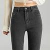 High-waisted Jeans Women Slim and Thin Spring and Autumn New Elastic Tight Trousers Thin Pencil Small Feet Pants