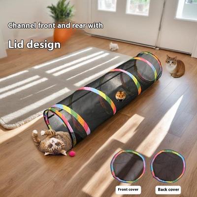 Taşınabilir Dış Mekan File Kedi Çiti Oyun Çadırı Tünellerle Katlanabilir Evcil Hayvan Labirenti Tünel Oyuncak Evcil Hayvan Eğitim Tünel Oyuncak Evcil Hayvan Malzemeleri