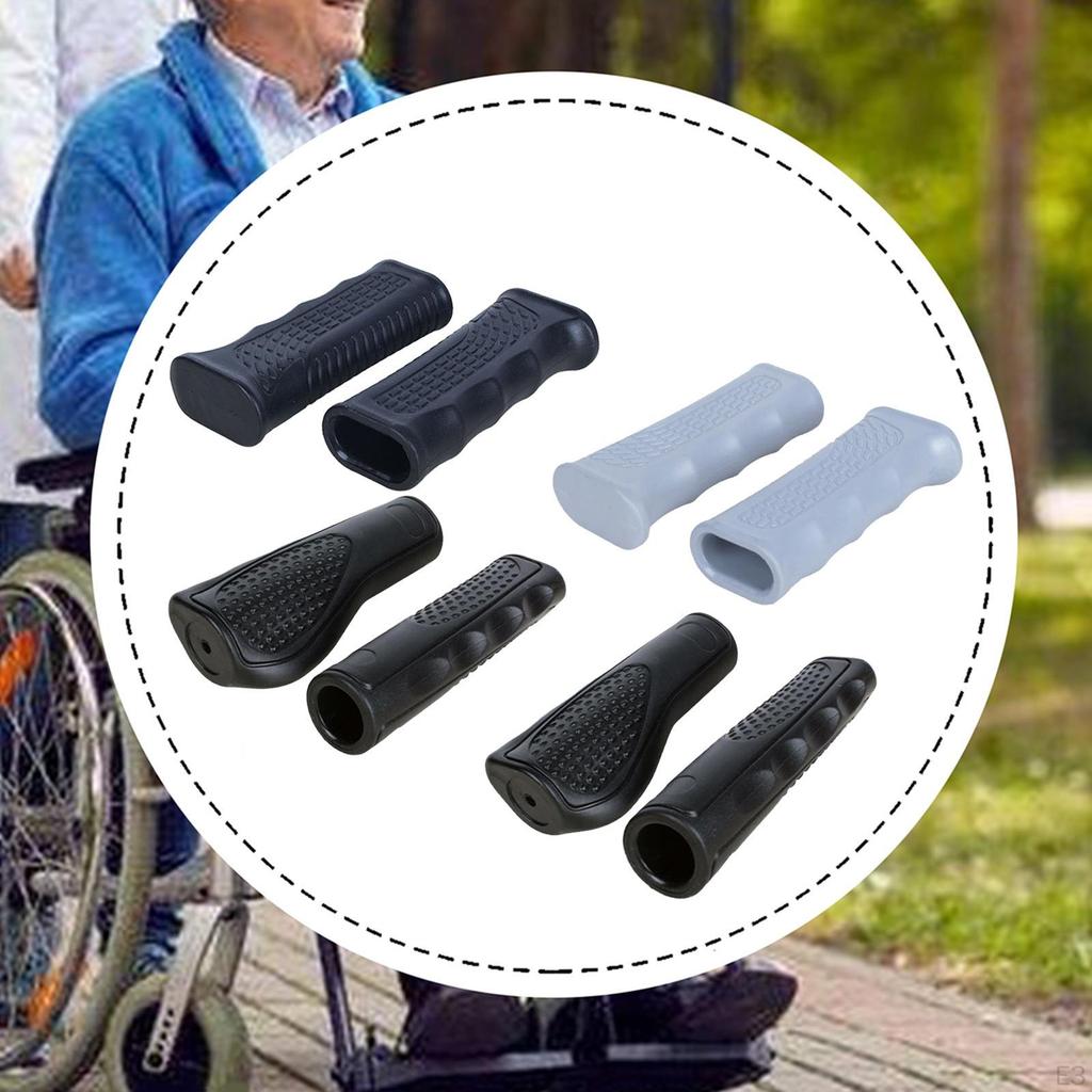 2 Stück Rollstuhl Handgriffe Ersetzen Ersatzteile für Transportstuhl