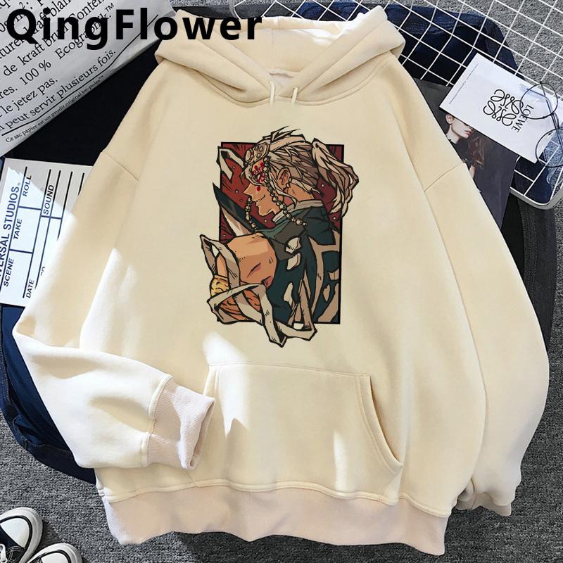 Drăguț Demon Slayer Anime Hanorac pentru femei Rengoku Kyoujurou Estetică Kawaii Kimetsu No Yaiba Nezuko Hanorac unisexga pentru femei