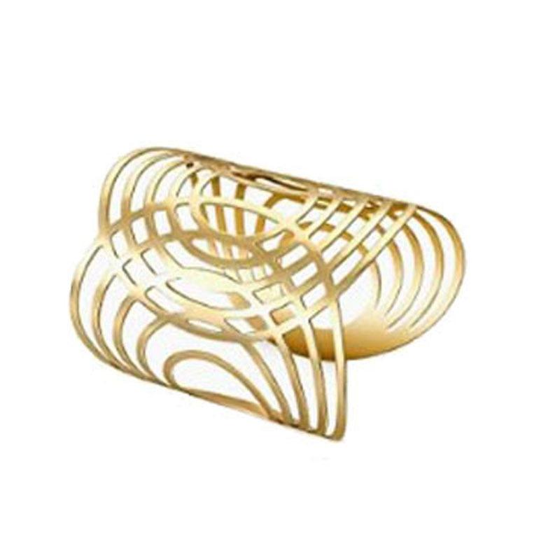Exaggerated flower hollow opening bracelet fashion personality high sense bracelet simple light luxury jewelry women